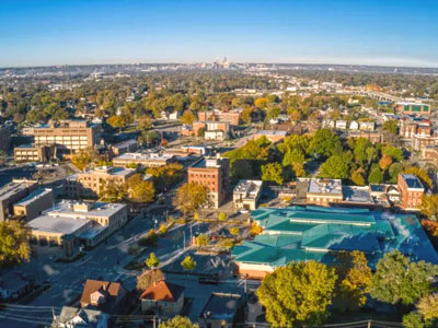 Council Bluffs riverside overview